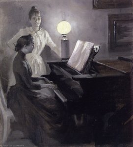 At The Piano — Albert Edelfelt
