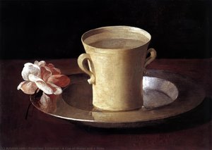 A Cup Of Water And A Rose — Francisco De Zurbarán