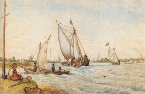 River Landscape — Hendrick Avercamp