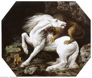 Horse Attacked By A Lion — George Stubbs