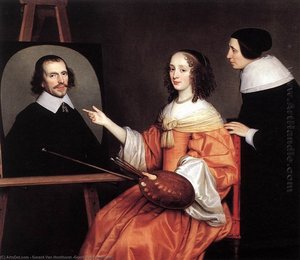 Margareta Maria De Roodere And Her Parents — Gerard Van Honthorst