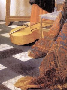 Une Dame Au Clavecin Avec Un Homme — Johannes Vermeer