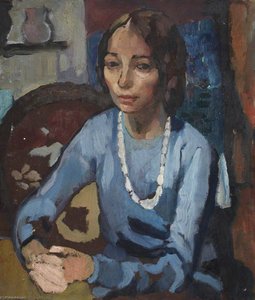 Emma With A White Necklace — Sir William George Gillies