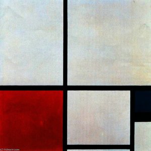 Komposition N. 1 Med Rød Og Blå — Piet Mondrian