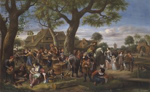 Peasants Merrymaking Outside An Inn (previously “fair At Warmond”) — Jan Havickszoon Steen