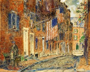 Acorn Street, Boston — Frederick Childe Hassam