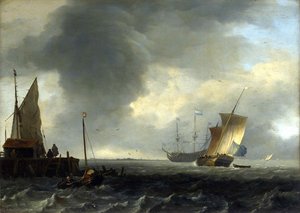 A View Across A River Near Dordrecht — Ludolf Backhuysen I