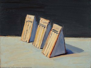Three Sandwiches — Wayne Thiebaud