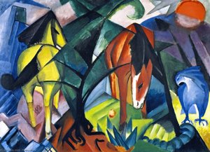 Chevaux Et Aigle — Franz Marc