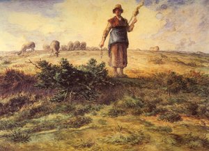 La Pastora Y Su Rebaño — Jean-françois Millet