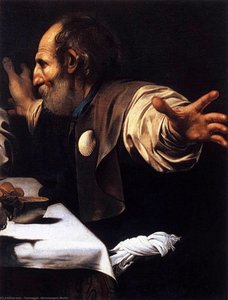 Cena En Emmaus (detalle) (11) — Caravaggio