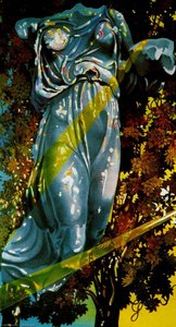 Nike, Victory Goddess of Samothrace, Appears in a Tree Bathed in Light, circa 1977 – Nike i et træ badet i lys, ca. 1977