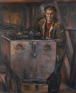 Portrait Of Božena Živná, Miner From Kladno — Vincenc Zivny