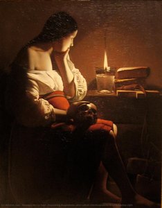 La Magdalena Che Si Pente, Detta Anche Magdalena In Una Luce Tremolante — Georges De La Tour
