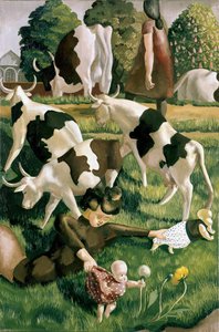 Cows At Cookham — Stanley Spencer