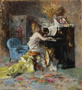 Frau Am Klavier — Giovanni Boldini