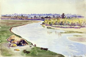 Near The River — Pyotr Konchalovsky
