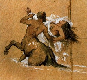 Centaure Et Nymphe — Arnold Böcklin