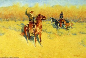Il Segno Del Bestiame A Corna Lunghe — Frederic Remington
