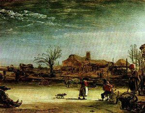 Winter Landscape — Rembrandt Van Rijn