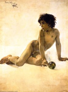 Nu Avec Une Balle — Joaquín Sorolla