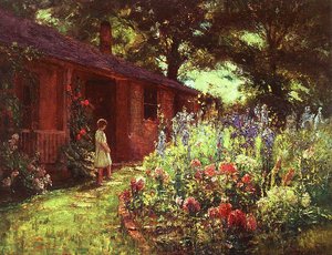 Child With Flowers — Theodore Clement Steele