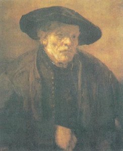 Öregember Beretivel — Rembrandt Van Rijn
