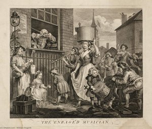 Plate Seven, From A Rake's Progress — William Hogarth