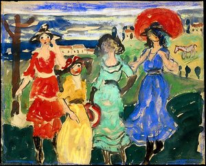 Four Girls In Meadow — Maurice Brazil Prendergast
