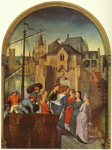 St. Ursula And Her Companions Landing At Cologne, From The Reliquary Of St. Ursula — Memling, Hans