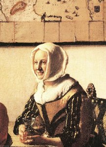 Gülen Kız Ile Subay (detay) — Johannes Vermeer