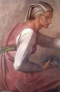 Jesse - David - Solomon (detail) — Michelangelo Buonarroti
