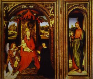 Altar De Los Santos Juan El Bautista Y Juan Evangelista — Hans Memling