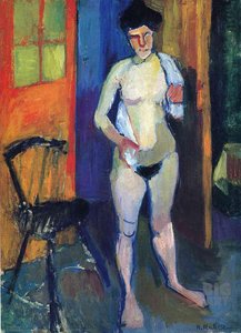 Nøgen Kvinde Med Et Hvidt Håndklæde — Henri Matisse