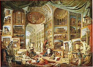 Galerie Von Römischen Ansichten — Giovanni Paolo Pannini
