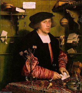 Georg Gisze, A German Merchant In London Gemäld — Hans Holbein El Joven