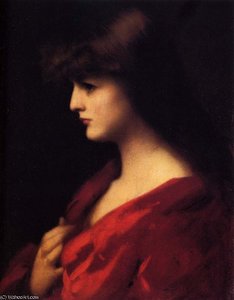 Study Of A Woman In Red — Žanas-žakas Henneras