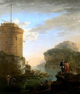 A Mediterranean Coastal View With Shipping And Mariners By A Fort — Jan Asselijn
