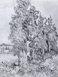 Cipressi E Due Donne — Vincent Willem Van Gogh