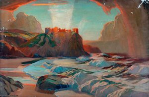 Northern Ireland Dunluce Castle (london, Midland And Scottish Railway Poster Artwork) — Albert Julius Olsson