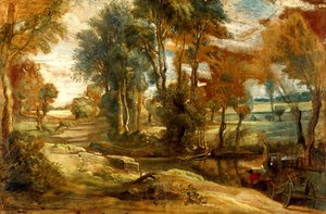 Un Carro Cruzando Un Arroyo — Pedro Pablo Rubens