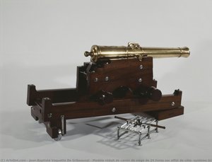 Modelový Kanon Z Obleženského Systému Gribeauval 24 Librů — Jean-baptiste Vaquette De Gribeauval