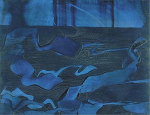 Blå Surrealistisk Komposition — Max Ernst