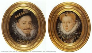 Miniature Of Sigismund Vasa And Anna Habsburg — Marcin Kober