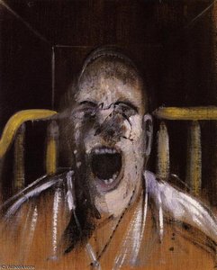 Estudio Para La Cabeza De Un Papa Gritando — Francis Bacon