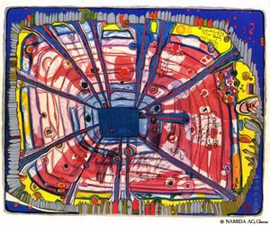 A Rain Of Blood Is Falling Into The Garden — Friedensreich Hundertwasser