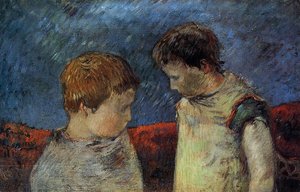 Aline Gauguin And One Of Her Brothers — Eugène Henri Paul Gauguin