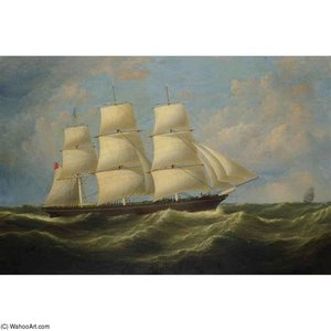 The Full-rigged Merchantman Vespasian At Sea