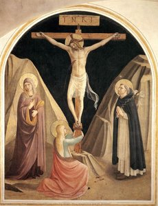 Kreuzigung Mit Der Jungfrau Maria Und St. Dominikus — Fra Angelico