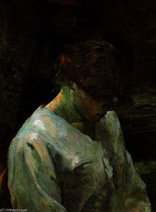 Die Rothaarige In Der Weißen Bluse — Comte Henri Marie Raymond De Toulouse-lautrec-monfa